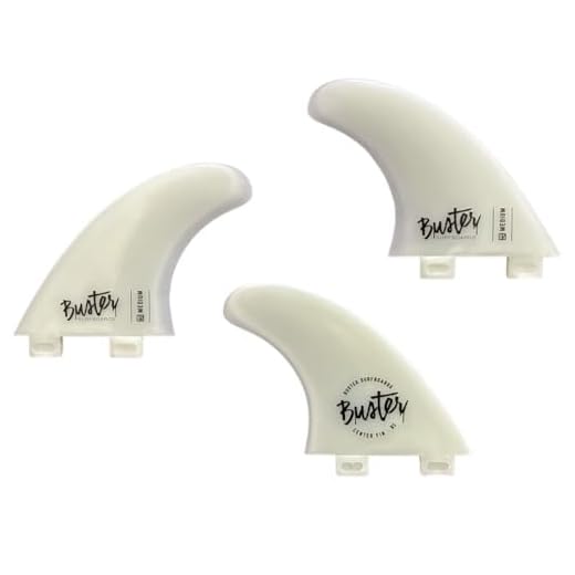 Buster Surfboards Sticky Bumps Original Surfboard Wax Set mit Surf Grip Surfwachs Bambus Waxkamm Temperatur Warm 17°C - 24°C | Anti-Rutsch Board Wachs mit Kamm 11 Buster Surfboards Surfboard Finnen 4.37'' Thruster FCS I System