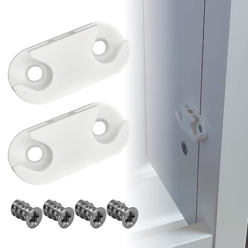 Zapatero con bisagras para IKEA HEMNES – Piezas de repuesto 110364 para zapatero IKEA HEMNES de acero con accesorios de instalación, fácil montaje para herrajes basculantes (2 unidades, 4 tornillos)