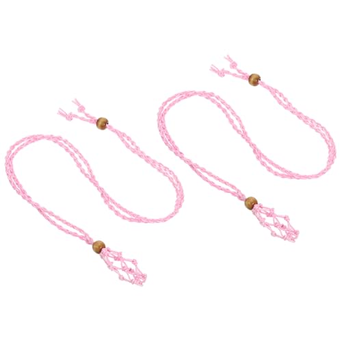 PATIKIL Empty Stone Necklace Holder, 2 Pcs Crystal Stone Holder Cage