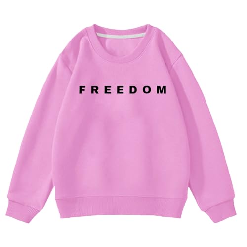 Freedom Sweatshirt Kids Girls Boys Crewneck Long Sleeve Cute Letter Printed Hoodie Classic Tops Shirts2