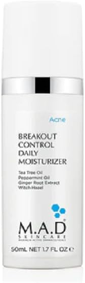M.A.D Skincare Breakout Control Daily Moisturizer – For Acne Prone Skin 1.7 oz
