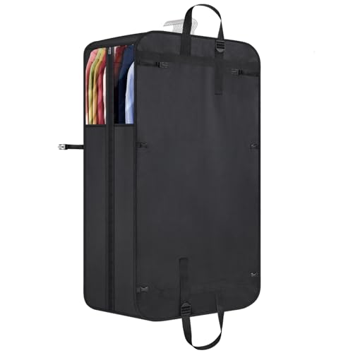 Image of Univivi Garment Bags for Hanging Clothes, 50 inch Heavy Duty Suit Bags, Extra Capacity Clothes Bags for Moving, Suit Cover with Handles and Buckle Straps for Suit, Coat, Jacket