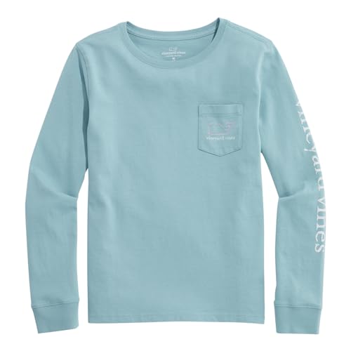 Image of Vineyard Vines Girls Vintage Whale Long-Sleeve Pocket Tee