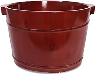 Barril de madeira para spa dos pés, reduzindo o estresse doméstico com isolamento de cobertura, barril de banho para pés de cedro, pedicure, balde, banheira para pés, banho de pés, massagem nos pés