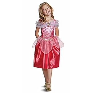 Disney Oficial Clásico – Disfraz Bella Durmiente Niña, Disfraz Aurora Niña Disney, Vestido Bella Durmiente Niña, Vestido Princesa Aurora, Disfraz Princesa Niña, Disfraz Carnaval Niña Tallas S,M