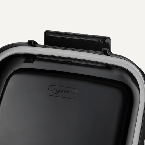 Amazon Basics Tierfutterbehälter für, 15.8 kg,Transparent und Schwarz