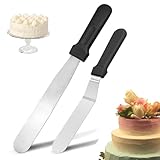 Abgewinkelte Tortenpalette 2 Stück tortenspachtel für Torten, Winkelpalette Set Edelstahl zum Backen, Torten selber machen,backen zubehör, Tortendekoration aus Fondant