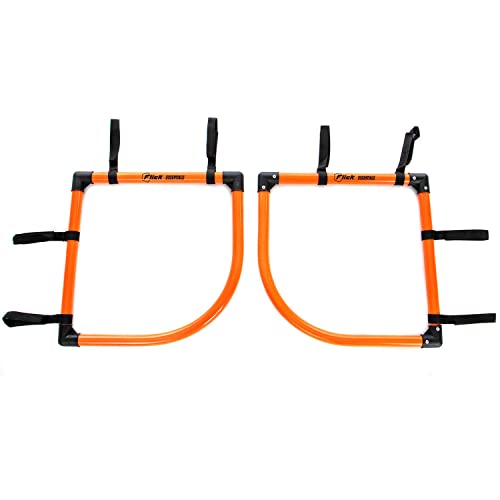 Football Flick Essentials Corner Shot Top Bins Premium uPVC For Durability | Ideal For Target Practice & Football Accuracy | High Visibility | Use,Black & Orange,Pack Of 2 |