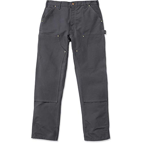 Carhartt Men's Loose Fit Firm Duck Double-Front Utility Work Pant-Gravel-32 x 32