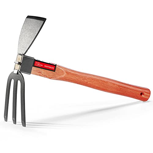 MOONTERGEER Binette Jardinage dans Jardin Manche Court Binette a Main Creuser Planter Ameublir Aérer et Désherber Le Sol 38.5 cm