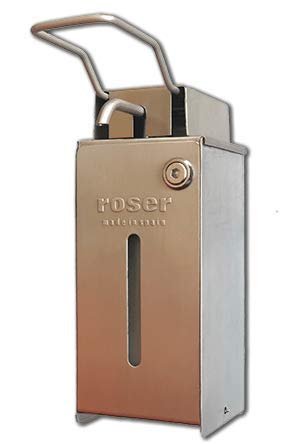 Dosatore sapone in acciaio inox 1 litro AISI 316 Azionamineto con il gomito. Modello Kaiser.
