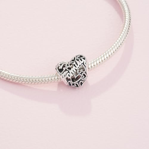 PANDORA Family Heart Charm - Compatible Moments - Jewelry for Women - Gift for Her - Made with Sterling Silver - With Gift Box2