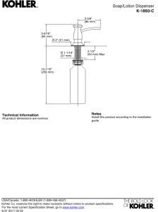 Miniatura 2 de KOHLER despachador de jabón o loción con diseño transicional, 1893-C-BN
