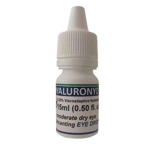 Lubricating Gel Eye Drops 15ml With Hyaluronic Acid 0.25% For Pets (Cats & Dogs), Moisturizer, Soothes Dryness And Irritation & Itchy, Long-Term Relief, Daily Use To Relieve Dry Eyes, Artificial Tears