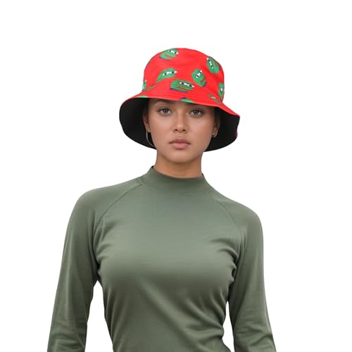 Amanda Jacobs Cappello alla pescatora reversibile Pepe Frog | Cappello estivo da spiaggia | Cappello da pescatore pieghevole per viaggi, escursionismo, shopping, criptovalute, Rosso Roby, Taglia unica Amanda Jacobs Cappello alla pescatora reversibile Pepe Frog | Cappello estivo da spiaggia | Cappello da pescatore pieghevole per viaggi, escursionismo, shopping, criptovalute, Rosso Roby, Taglia unica