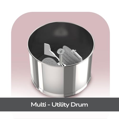 Image of Ultra Mini T 1.25 Litre Table Top Wet Grinder - White | Digital Timer - Fast Grinding Conical Stones, 85W Power & 5 Years Warranty | AISI 304 Food-Grade SS Multi Utility Cylindrical Drum, CE Certified