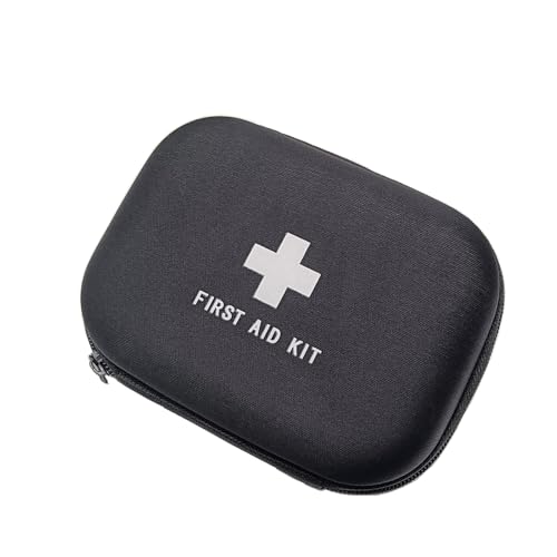 Image of First Aid Hard Case Empty First Aid Hard Case First Aid EVA Medicine Red Medical Bag for Home Health Emergency Pets Dog First Responder Camping Outdoors (Round 6.8x5.3x2.2 inch)