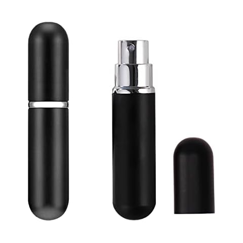 ENLACE Atomizador de perfume recargable, 5 ml, 2 unidades, negro mate Cover