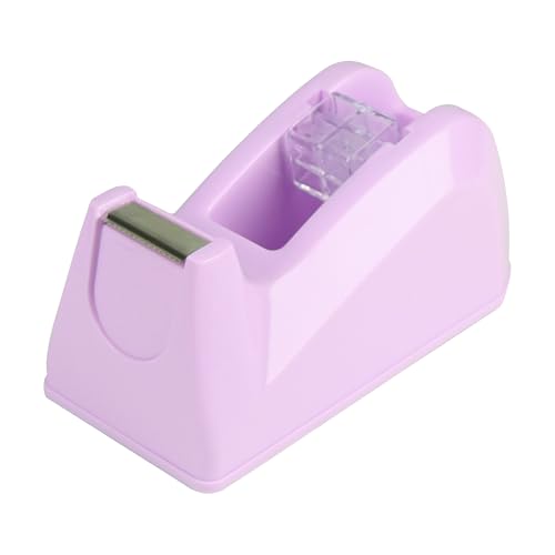 SHOIKOM Desktop Office Tape Dispenser – Cute Tape Dispenser for Office, Home&School, Perfect Companion for Desk, Featuring Antiskid Base Design - Macaron Purple