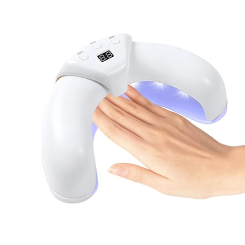 Lámpara de uñas UV | Lámpara de gel portátil para uñas, lámpara LED en de U, luz UV para secadora de uñas, lámpara de curado de esmalte de uñas de gel para mujeres y niñas