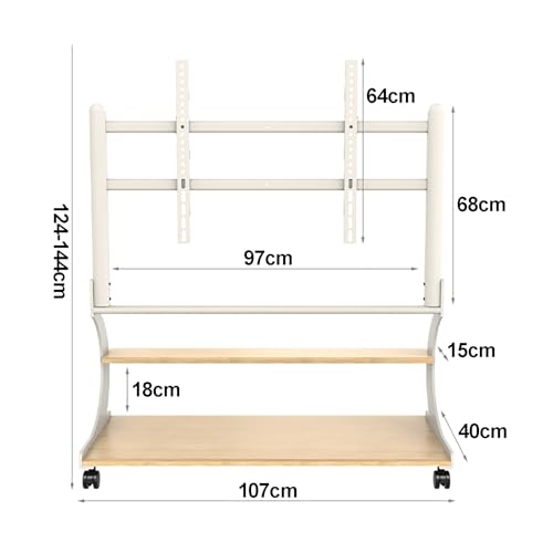 Soporte de piso para TV con ruedas para pantallas 55-110 pulg. miniatura 7