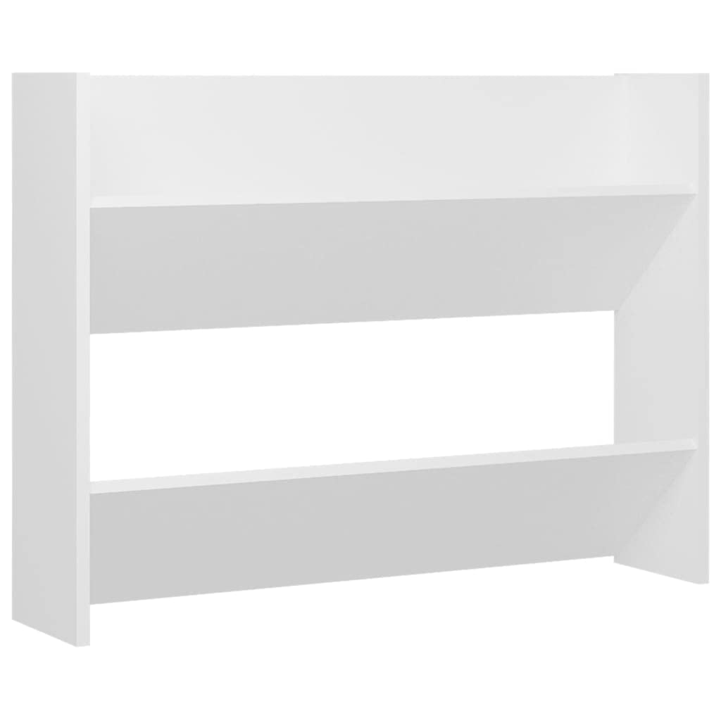 Scarpiera da parete bianca, 80 x 18 x 60 cm, in legno, multiuso, per bagno, camera da letto, dormitorio, ingresso, cucina