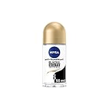 NIVEA Black&White Invisible Silky Smooth Déodorant bille (1 x 50 ml), Roll-on antitranspirant protection 48H, Déodorant femme apaisant et anti-trace effet peau lisse