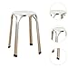 Generic Stacking Stool Furniture Stools Stainless Steel Practical Commercial Classroom Stools Round Stool for Home Dining Room Garden, 47cm
