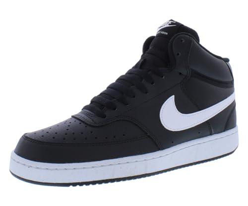 Image of Nike Court Vision Mid Nn Mens Shoes Size 10, Color: Black /White /Black