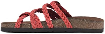 WHITE MOUNTAIN Women's Hammock Footbed Sandal, Red/Nubuck, 10 M | Image 3