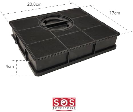 Wpro CHF303 Carbon Hood Filter Type 303 Square Shape with Cap for Whirlpool AKR769 / AKR770 / AKR771 / AKR772