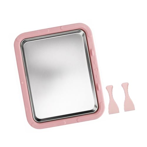 KESOTO Bandeja para Hacer Helados, Rollos de Yogur, Divertida, Actividades Familiares, Multifunción, Fácil de Limpiar, Bandeja para Helados, Rosa, Individual