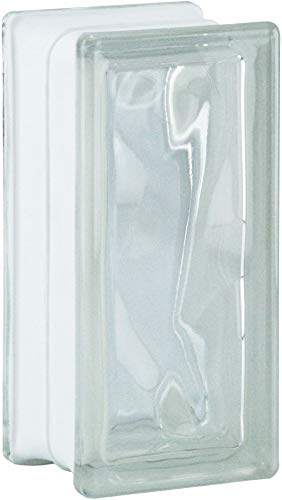 6 pièce BM briques de verre nuage SUPER white Moitié Briques de Verre brillant 19x9x8 cm