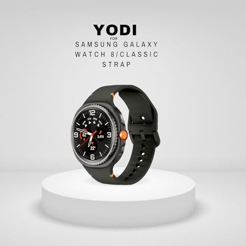 Image of YODI Strap Bands Compatible With Samsung Galaxy Watch 8 40mm 44mm /Watch 8 Classic 46mm Band,silicone strap with stitching Design Wristband for Galaxy Watch 8 /8 Classic Small /Large Size