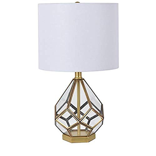 Limited Discount Crestview Collection EVAER1607 Harlow 20.5" Gold Metal and Glass Table Lamp Lighting