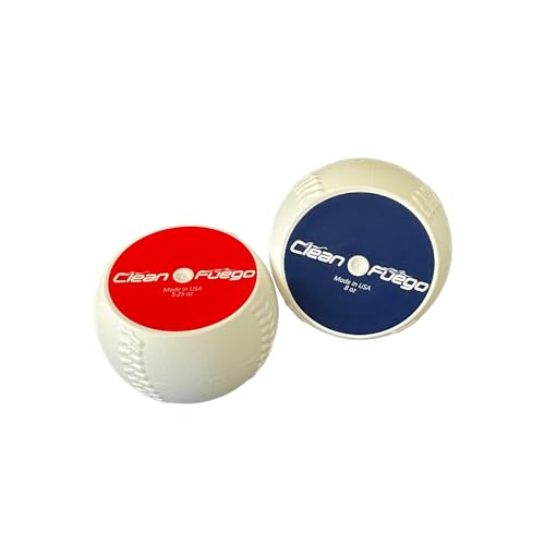 CleanFuego Set (RED 5¼oz & Blue 8oz) - Elite Baseball Spinners, Pitch Training Spin, Throwing Trainer
