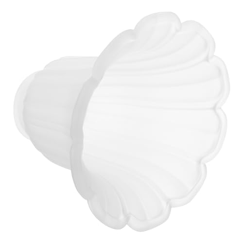 Image of UKCOCO Floral Glass Lampshade Replacement Tulip Lamp Shade for Chandelier Table Lamps Ceiling Light Fixtures Vintage Light Cover 5.70 X 5.51 X 4.92 in 1 Piece