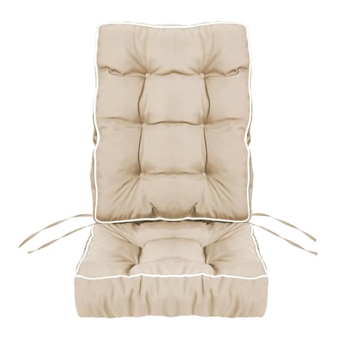 Wasserdichte Gartenstuhlkissen mit hoher Rückenlehne, 10 cm dick,...