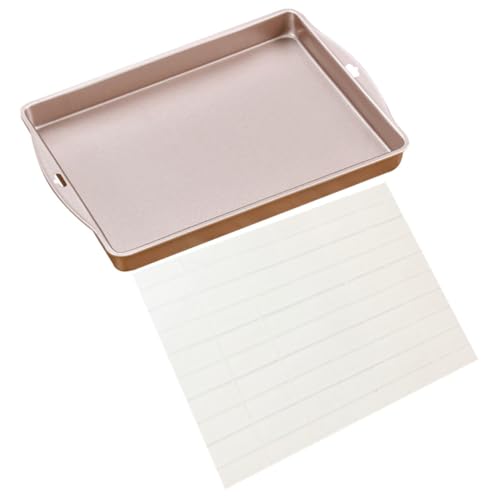 VILLCASE Nonstick Nougat Baking Mold with Grating Board Wear-Resistant Rectangular Bakeware for DIY Pastry High Temperature Resistant Baking Pan for Homemade Cookies and Cakes