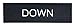 Legend Plate, Down, White/Black and Red
