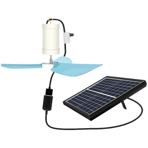 Ventilador de ventilación para acampar aire libre con panel solar portátil 2
