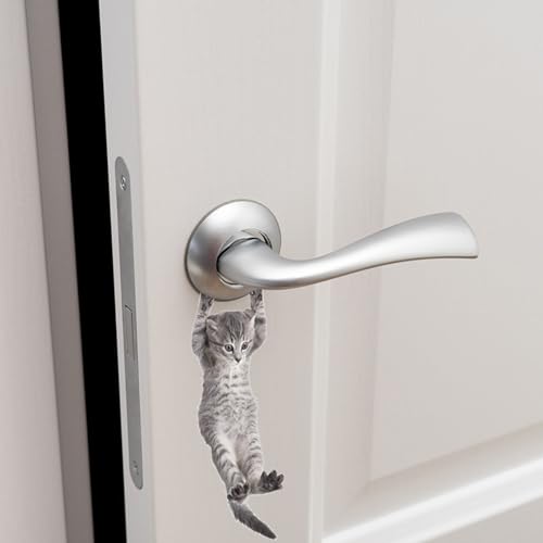 Pegatina WC Gato para Tapa de Inodoro PVC Autoadesivo Impermeable, Pegatina Divertida Tapa Inodoro, Decoración Inodoro para Baño & Hogar