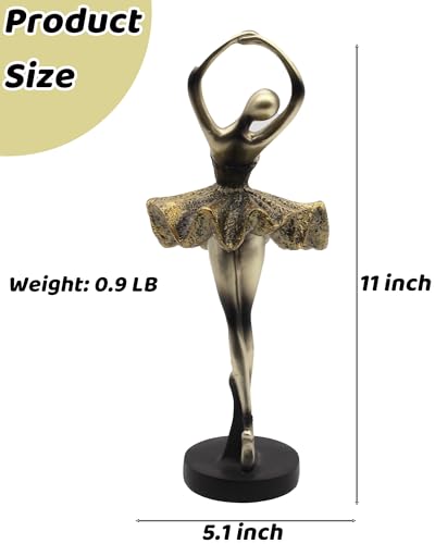 Figura de bailarina elegante de resina para decoración miniatura 3