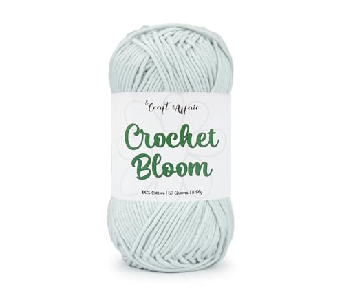 Image of Craft Affair | Crochet Bloom Cotton Yarn 8ply (2mm, 77Meter, 50Gram) 100% Pure Cotton | Knitting Yarn | for Embroidery, Craft & DIY Project: Grey