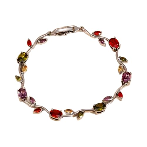 Image of Shining Diva Fashion Tulip Bracelet for Women, Floral Crystal, Anti Tarnish Jewellery Stylish Bracelet Gifts for Girls