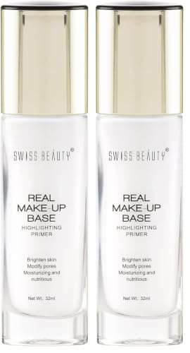 Image of Swiss Beauty Real Makeup Base Highlighting Primer| Skin-Hydrating Poreless Primer With Natural Glow Finish For Face Makeup |Shade - 03 Pink Tint, 32Ml (Pack of 2)
