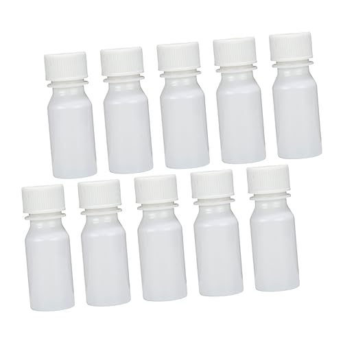 KICHOUSE 30pcs 20ml Wide Mouth Lab Reagent Bottles Pet Material Bottles for Sample Sealing Random