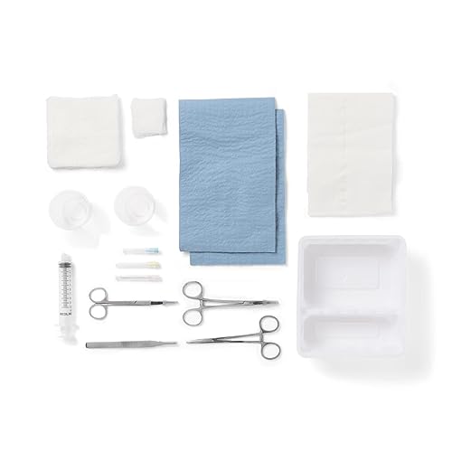 Laceration Tray with Serrated Forceps, Sterile,1,Each,DYNJ03159H