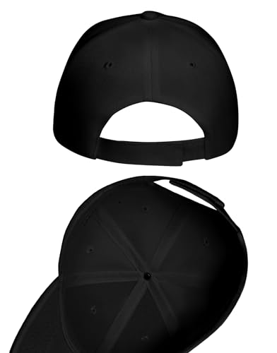 NebulaGlam Baseball Cap Unisex, Verstellbar Basecap, Baumwolle Sonnenmütze Baseball-Mütze Unisex, Baseballkappe für Herren und Damen für Sport Reisen Draußen (Schwarz)