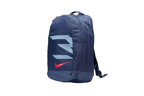 Image of Nike 3 Brand Blitz Backpack - Navy Blue - 30L | Padded 15 in sleeve, mesh organizer, side bottle pocket, 2 zip pockets. For boys, girls, men, women, gym, and travel